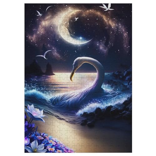 Schöner Schwan Holzpuzzle - 1000 Teiliges Jigsaw Knobelspiel - Puzzle Für Erwachsene & Kinder - Outdoor & Reisespielzeug 42×30cm Schöner Schwan Holzpuzzle - 1000 Teiliges Jigsaw Knobelspiel - Puzzle Für Erwachsene & Kinder - Outdoor & Reisespielzeug 42×30cm von LLLBBB