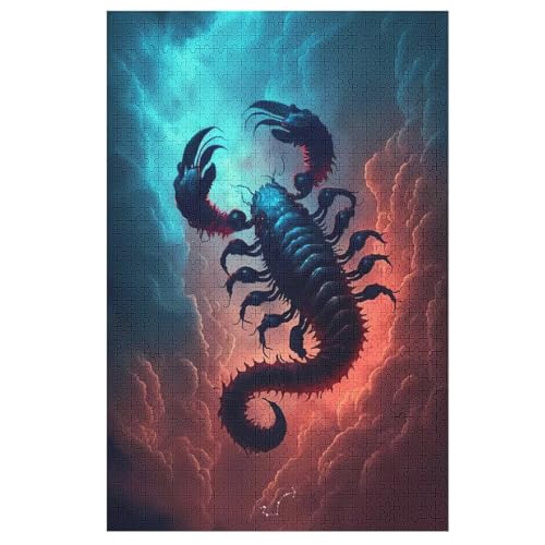 Skorpion-Puzzlespiel Aus Holz, 1000 Puzzleteile, Puzzle Für Teenager Und Erwachsene, Kreatives Spielzeug, Puzzles, 78×53cm von LLLBBB