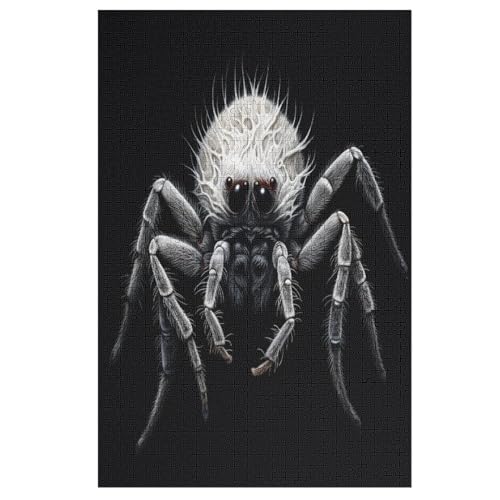 Spinne Pattern Puzzles 1000 Teile Erwachsener Kniffel Spaß Für Die Ganze Familie, Holzpuzzle Kinder Erwachsene, Impossible Puzzle Schwer 78×53cm von LLLBBB