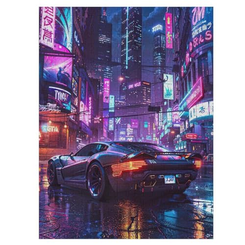 Sportwagen Holzpuzzle 1000 Teile, Knobelspiele Für Erwachsene, Teenager, Puzzles Unmögliche - Kinder Puzzle Zimmer Deko 55×41cm von LLLBBB