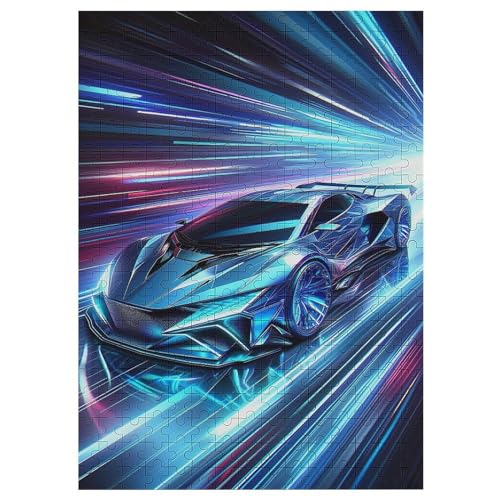 Sportwagen -Puzzle, 1000 Teile,Holzpuzzle Für Erwachsene Kinder, Lustiges Spielzeug, Denkspiel, Bildungsspiel, 42×30cm von LLLBBB