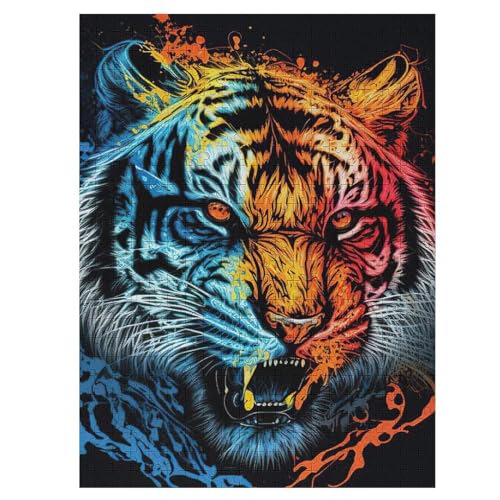 Tiger 1000 Teile Puzzles Für Erwachsene Holzpuzzle Familienpuzzlespiel Stressabbau-Puzzle Für Kinder Ab 12 Jahren 55×41cm Tiger 1000 Teile Puzzles Für Erwachsene Holzpuzzle Familienpuzzlespiel Stressabbau-Puzzle Für Kinder Ab 12 Jahren 55×41cm von LLLBBB