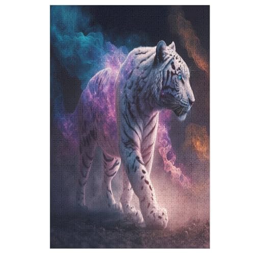 Tiger Puzzle 1000 Teile, Holzpuzzle Herausforderndes Geschicklichkeitsspiel Für Die Ganze Familie, Kinder Erwachsenenpuzzle Ab 12 Jahren 78×53cm Tiger Puzzle 1000 Teile, Holzpuzzle Herausforderndes Geschicklichkeitsspiel Für Die Ganze Familie, Kinder Erwachsenenpuzzle Ab 12 Jahren 78×53cm von LLLBBB