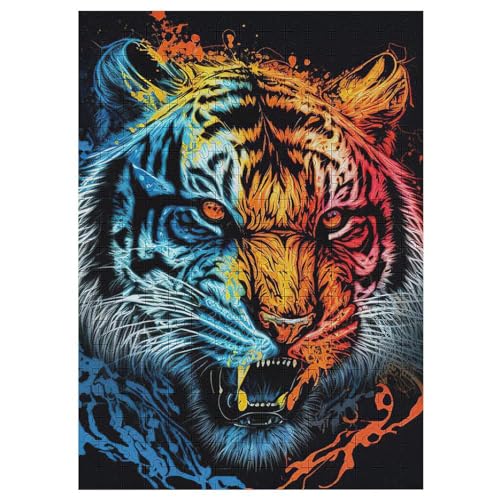 Tiger Puzzles 1000 Teile Erwachsener Kniffel Spaß Für Die Ganze Familie, Holzpuzzle Kinder Erwachsene, Impossible Puzzle Schwer 42×30cm Tiger Puzzles 1000 Teile Erwachsener Kniffel Spaß Für Die Ganze Familie, Holzpuzzle Kinder Erwachsene, Impossible Puzzle Schwer 42×30cm von LLLBBB
