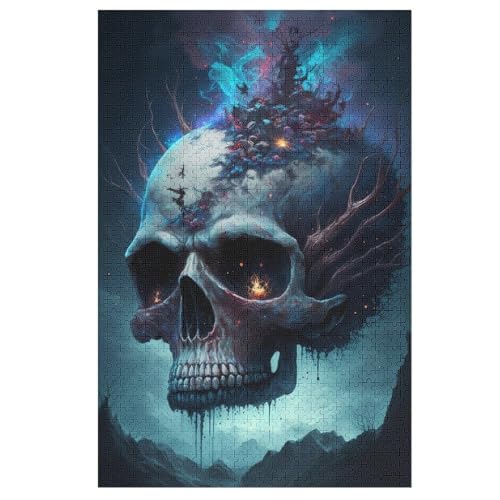 Totenkopf 1000 Teile Premium-Puzzles Für Erwachsene Kinder- Holzpuzzles Spaß Und Lernspiele - Perfekte Puzzle-Geschenke 78×53cm Totenkopf 1000 Teile Premium-Puzzles Für Erwachsene Kinder- Holzpuzzles Spaß Und Lernspiele - Perfekte Puzzle-Geschenke 78×53cm von LLLBBB