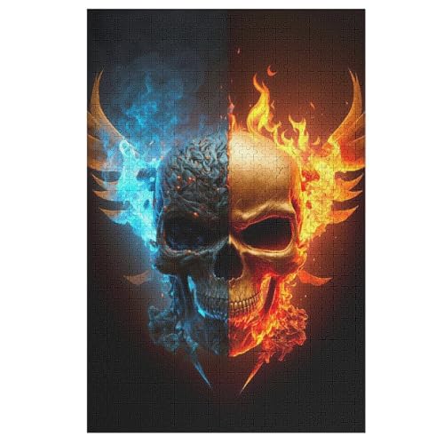 Totenkopf 1000 Teile Premium-Puzzles Für Erwachsene Kinder- Holzpuzzles Spaß Und Lernspiele - Perfekte Puzzle-Geschenke 78×53cm Totenkopf 1000 Teile Premium-Puzzles Für Erwachsene Kinder- Holzpuzzles Spaß Und Lernspiele - Perfekte Puzzle-Geschenke 78×53cm von LLLBBB
