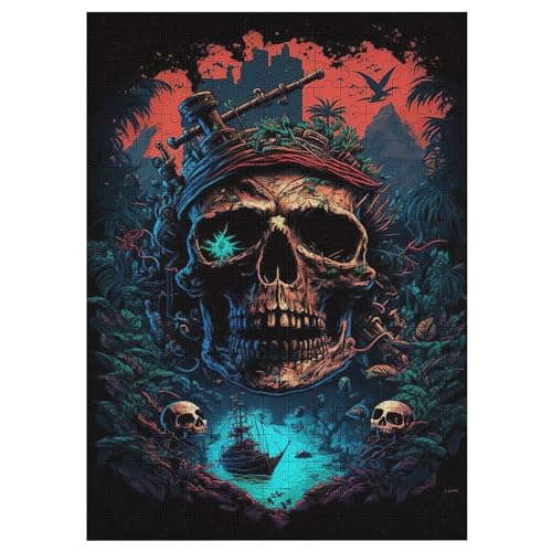 Totenkopf Holzpuzzle 1000 Teile, Knobelspiele Für Erwachsene, Teenager, Puzzles Unmögliche - Kinder Puzzle Zimmer Deko 42×30cm Totenkopf Holzpuzzle 1000 Teile, Knobelspiele Für Erwachsene, Teenager, Puzzles Unmögliche - Kinder Puzzle Zimmer Deko 42×30cm von LLLBBB