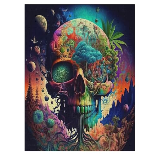 Totenkopf Holzpuzzle 1000 Teile, Knobelspiele Für Erwachsene, Teenager, Puzzles Unmögliche - Kinder Puzzle Zimmer Deko 55×41cm Totenkopf Holzpuzzle 1000 Teile, Knobelspiele Für Erwachsene, Teenager, Puzzles Unmögliche - Kinder Puzzle Zimmer Deko 55×41cm von LLLBBB