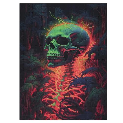 Totenkopf Holzpuzzle - Puzzle Für Erwachsene, 1000-teilige Puzzles Für Teenager Und Kinder, Herausfordernde Spiele 55×41cm Totenkopf Holzpuzzle - Puzzle Für Erwachsene, 1000-teilige Puzzles Für Teenager Und Kinder, Herausfordernde Spiele 55×41cm von LLLBBB