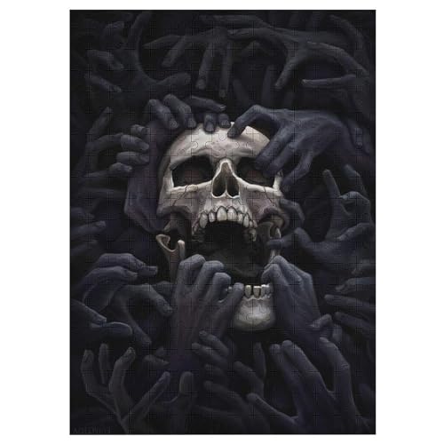 Totenkopf -Puzzle, 1000 Teile,Holzpuzzle Für Erwachsene Kinder, Lustiges Spielzeug, Denkspiel, Bildungsspiel, 42×30cm Totenkopf -Puzzle, 1000 Teile,Holzpuzzle Für Erwachsene Kinder, Lustiges Spielzeug, Denkspiel, Bildungsspiel, 42×30cm von LLLBBB