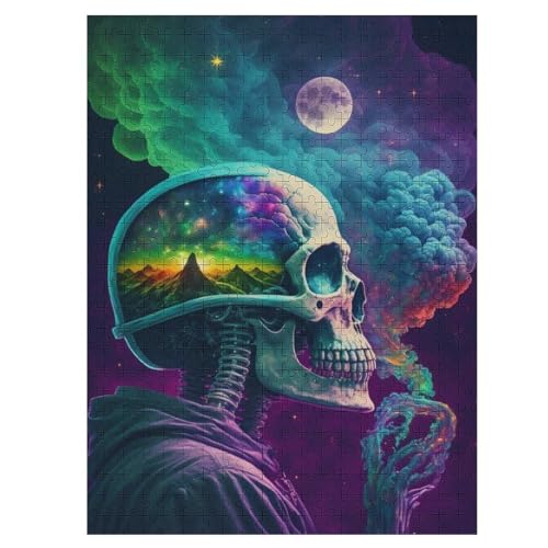 Totenkopf Puzzle, Puzzles Für Erwachsene Kinder, 500 Teile Holzpuzzle, Für Jugendliche Herausforderungsspielzeug 55×41cm Totenkopf Puzzle, Puzzles Für Erwachsene Kinder, 500 Teile Holzpuzzle, Für Jugendliche Herausforderungsspielzeug 55×41cm von LLLBBB