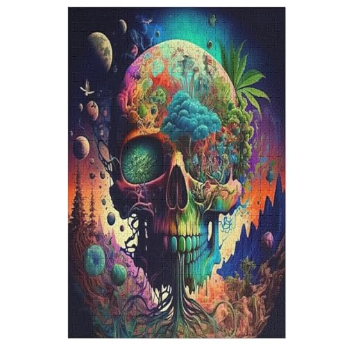 Totenkopf Puzzle 1000 Teile, Holzpuzzle Herausforderndes Geschicklichkeitsspiel Für Die Ganze Familie, Kinder Erwachsenenpuzzle Ab 12 Jahren 78×53cm Totenkopf Puzzle 1000 Teile, Holzpuzzle Herausforderndes Geschicklichkeitsspiel Für Die Ganze Familie, Kinder Erwachsenenpuzzle Ab 12 Jahren 78×53cm von LLLBBB