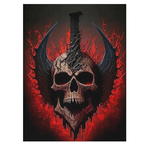 Totenkopf Puzzle Für Erwachsene,1000-teiliges Puzzles, Für Kinder,Holzpuzzle,Lernspielzeug, 55×41cm Totenkopf Puzzle Für Erwachsene,1000-teiliges Puzzles, Für Kinder,Holzpuzzle,Lernspielzeug, 55×41cm von LLLBBB