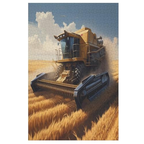 Traktor Puzzle 1000 Teile, Holzpuzzle Herausforderndes Geschicklichkeitsspiel Für Die Ganze Familie, Kinder Erwachsenenpuzzle Ab 12 Jahren 78×53cm von LLLBBB
