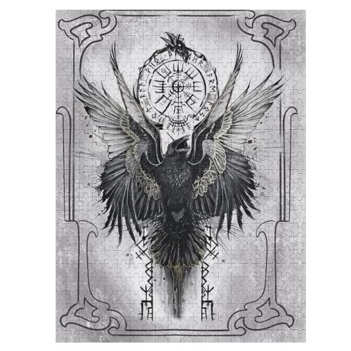 Wikingermythos 1000 Teile Premium-Puzzles Für Erwachsene Kinder- Holzpuzzles Spaß Und Lernspiele - Perfekte Puzzle-Geschenke 55×41cm von LLLBBB