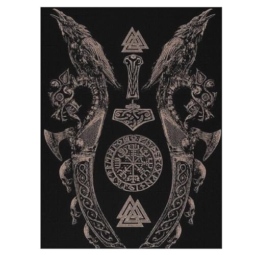 Wikingermythos Puzzle 1000 Teile, Holzpuzzle Herausforderndes Geschicklichkeitsspiel Für Die Ganze Familie, Kinder Erwachsenenpuzzle Ab 12 Jahren 55×41cm Wikingermythos Puzzle 1000 Teile, Holzpuzzle Herausforderndes Geschicklichkeitsspiel Für Die Ganze Familie, Kinder Erwachsenenpuzzle Ab 12 Jahren 55×41cm von LLLBBB