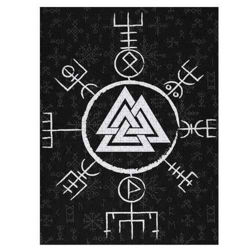 Wikingermythos-Puzzlespiel Aus Holz, 500 Puzzleteile, Puzzle Für Teenager Und Erwachsene, Kreatives Spielzeug, Puzzles, 55×41cm von LLLBBB