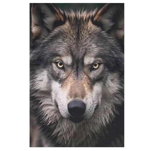 Wolf -Puzzle, 1000 Teile,Holzpuzzle Für Erwachsene Kinder, Lustiges Spielzeug, Denkspiel, Bildungsspiel, 78×53cm Wolf -Puzzle, 1000 Teile,Holzpuzzle Für Erwachsene Kinder, Lustiges Spielzeug, Denkspiel, Bildungsspiel, 78×53cm von LLLBBB