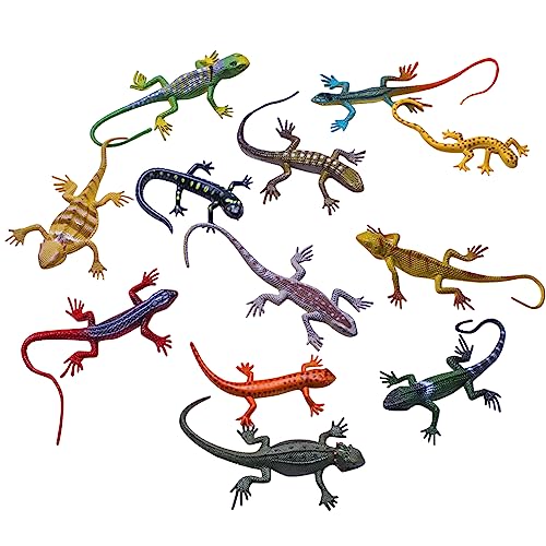 LLMSIX 12 Stück Eidechse Gummi, ChamäLeon Figur Realistische Reptilien Spielzeug GefäLschte Farbige Reptilien Eidechse Gummi Spielzeug Requisiten für Streiche LLMSIX 12 Stück Eidechse Gummi, ChamäLeon Figur Realistische Reptilien Spielzeug GefäLschte Farbige Reptilien Eidechse Gummi Spielzeug Requisiten für Streiche von LLMSIX