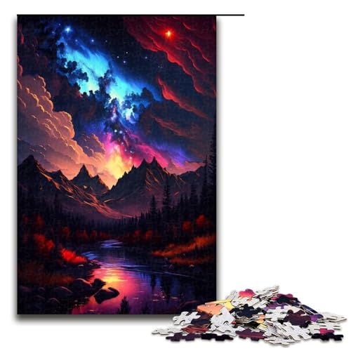 1000 Teile Berglandschaft DIY Puzzle für Erwachsene Puzzle Spielzeug Weihnachtsgeburtstagsgeschenk für Teenager ab 14 Jahren Größe 50x75cm von LLONGKT