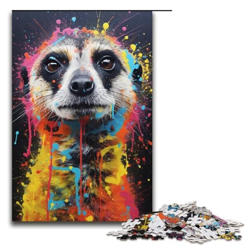 1000 Teile Puzzle für Erwachsene, Erdmännchen, farbenfrohes Denkspiel für Familienspiel, Stressabbau, schwierige Herausforderung, Puzzlegröße 38 x 26 cm 1000 Teile Puzzle für Erwachsene, Erdmännchen, farbenfrohes Denkspiel für Familienspiel, Stressabbau, schwierige Herausforderung, Puzzlegröße 38 x 26 cm von LLONGKT