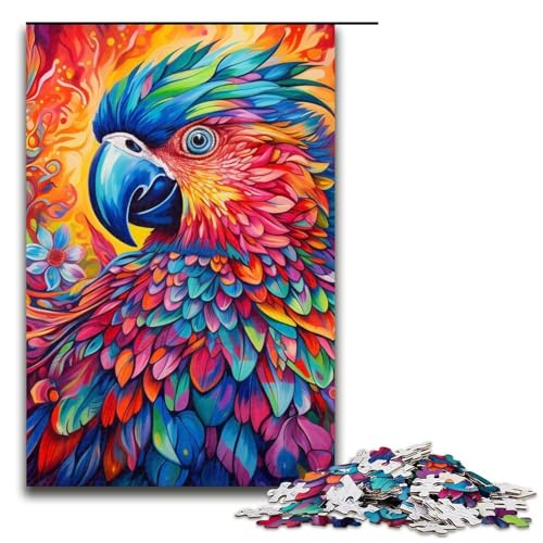 1000 Teile Puzzle mit Tieren, Vögeln, Papageien, Puzzle für Erwachsene, perfekte Dekoration für Teenager ab 14 Jahren, Größe 50 x 75 cm von LLONGKT