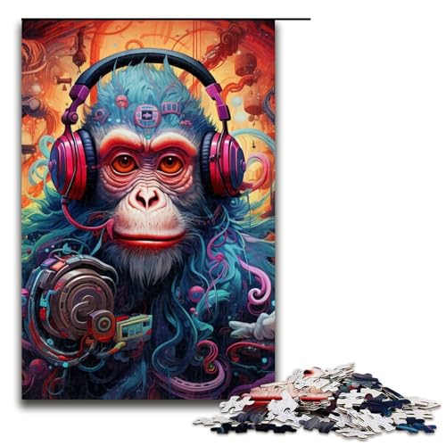 1000 Teile Tier-Affen-Puzzle für Erwachsene, Spiel für Teenager ab 14 Jahren, Größe 50 x 75 cm von LLONGKT