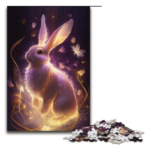 1000 Teile für Erwachsene, Cosmic Bunny-Puzzle für Teenager, Papppuzzle, gutes Geschenk für Erwachsene, Größe 38 x 26 cm von LLONGKT