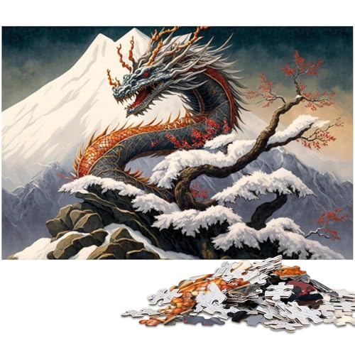 1000 Teile für Erwachsene, Japanisches Drachen-Puzzle für Erwachsene, Holzpuzzle, tolles Geschenk, Größe 50 x 75 cm 1000 Teile für Erwachsene, Japanisches Drachen-Puzzle für Erwachsene, Holzpuzzle, tolles Geschenk, Größe 50 x 75 cm von LLONGKT