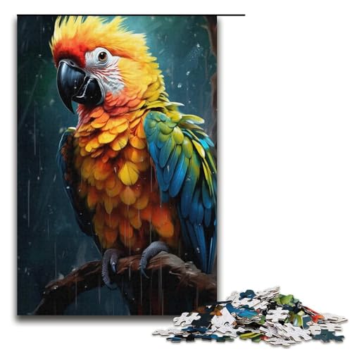 1000 Teile für Erwachsene, schönes Papageien-Puzzle für Teenager, Papppuzzle, gutes Geschenk für Erwachsene, Größe 38 x 26 cm von LLONGKT