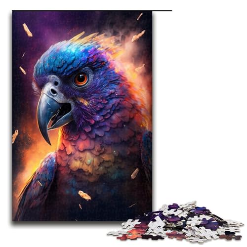 1000 Teile für Erwachsene Magischer Papagei Puzzle für Teenager Holzpuzzle Weihnachtspuzzle Geschenke Größe 50x75cm von LLONGKT