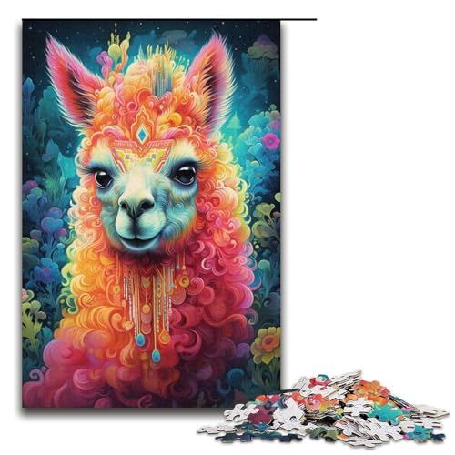 1000-teiliges Alpaka-Puzzle für Erwachsene, Papppuzzle, Lernspiel, Herausforderungsspielzeug, Größe 38 x 26 cm 1000-teiliges Alpaka-Puzzle für Erwachsene, Papppuzzle, Lernspiel, Herausforderungsspielzeug, Größe 38 x 26 cm von LLONGKT
