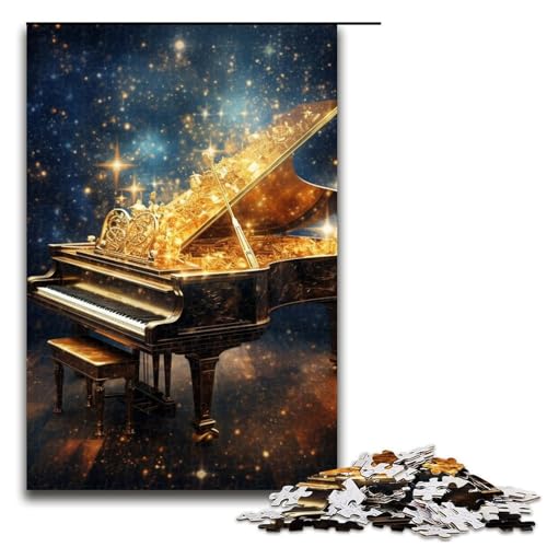 1000-teiliges Art Star Piano-Puzzle für Erwachsene, Puzzle-Geschenke, Eltern-Kind-Interaktion für Teenager ab 14 Jahren, Größe 50 x 75 cm von LLONGKT