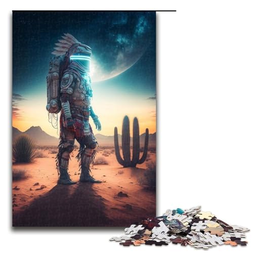 1000-teiliges Astronauten-Puzzle, Holzpuzzle, pädagogisches Spielzeug zum Stressabbau, Größe 50 x 75 cm 1000-teiliges Astronauten-Puzzle, Holzpuzzle, pädagogisches Spielzeug zum Stressabbau, Größe 50 x 75 cm von LLONGKT