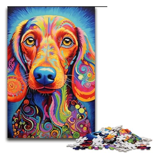1000-teiliges Dackel-Puzzle für Holzpuzzles, pädagogisches Spielzeug zum Stressabbau, Größe 50 x 75 cm 1000-teiliges Dackel-Puzzle für Holzpuzzles, pädagogisches Spielzeug zum Stressabbau, Größe 50 x 75 cm von LLONGKT