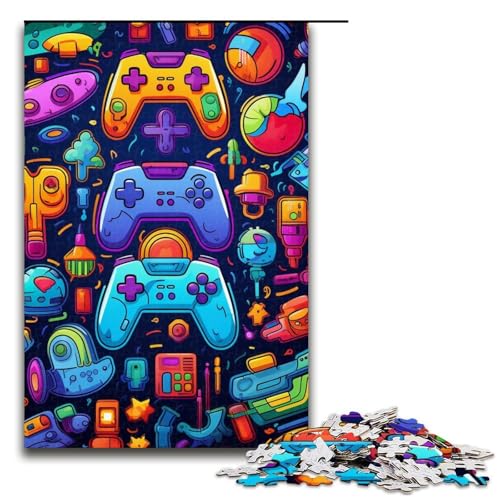 1000-teiliges Farbpuzzle für Erwachsene, als Geschenk, lustig, für Teenager ab 14 Jahren, Größe 50 x 75 cm von LLONGKT