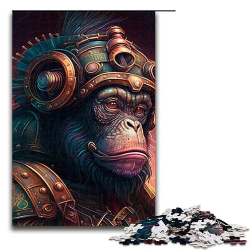 1000-teiliges Gorilla-Krieger-Puzzle, Holzpuzzle, pädagogisches Spielzeug zum Stressabbau, Größe 50 x 75 cm 1000-teiliges Gorilla-Krieger-Puzzle, Holzpuzzle, pädagogisches Spielzeug zum Stressabbau, Größe 50 x 75 cm von LLONGKT