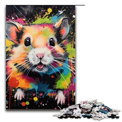 1000-teiliges Hamster-Puzzle, Holzpuzzle, Heimdekoration, Größe 50 x 75 cm 1000-teiliges Hamster-Puzzle, Holzpuzzle, Heimdekoration, Größe 50 x 75 cm von LLONGKT