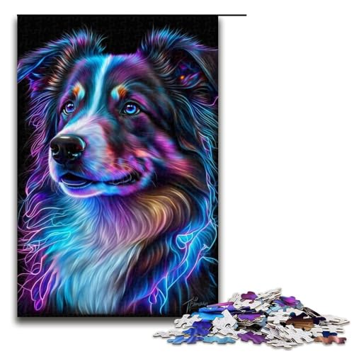 1000-teiliges Hunde-Puzzle für Erwachsene, Holzpuzzle, Heimkunstdekor, Größe 50 x 75 cm 1000-teiliges Hunde-Puzzle für Erwachsene, Holzpuzzle, Heimkunstdekor, Größe 50 x 75 cm von LLONGKT