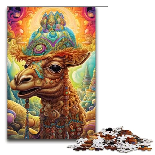 1000-teiliges Kamel-Puzzle für Teenager, Holzpuzzle, Lernspiel für Erwachsene, Größe 50 x 75 cm 1000-teiliges Kamel-Puzzle für Teenager, Holzpuzzle, Lernspiel für Erwachsene, Größe 50 x 75 cm von LLONGKT