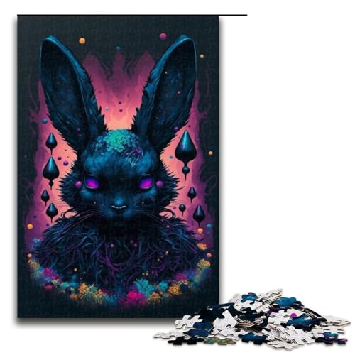 1000-teiliges Kaninchen-Puzzle für Erwachsene, Holzpuzzle, Heimdekoration, Größe 50 x 75 cm 1000-teiliges Kaninchen-Puzzle für Erwachsene, Holzpuzzle, Heimdekoration, Größe 50 x 75 cm von LLONGKT