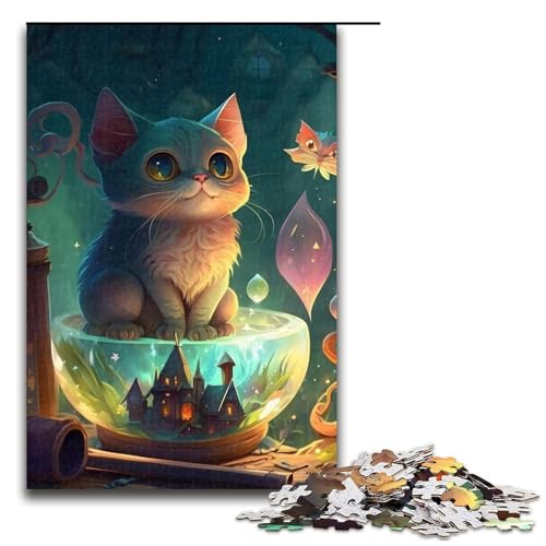 1000-teiliges Katzenpuzzle für Erwachsene, Holzpuzzle, Heimdekoration, Größe 50 x 75 cm 1000-teiliges Katzenpuzzle für Erwachsene, Holzpuzzle, Heimdekoration, Größe 50 x 75 cm von LLONGKT