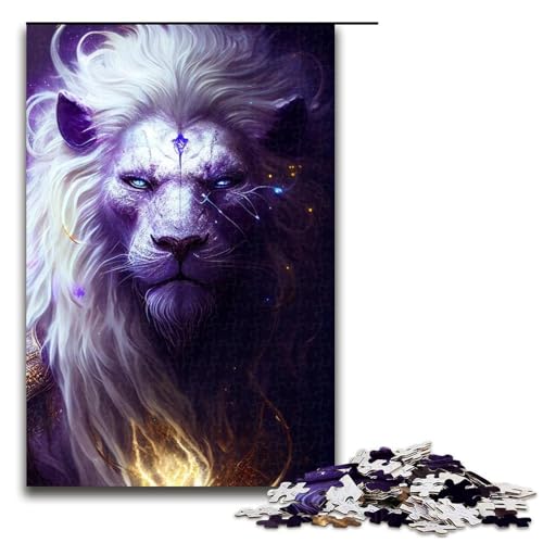 1000-teiliges Löwen-Puzzle, Holzpuzzle, pädagogisches Spielzeug zum Stressabbau, Größe 50 x 75 cm 1000-teiliges Löwen-Puzzle, Holzpuzzle, pädagogisches Spielzeug zum Stressabbau, Größe 50 x 75 cm von LLONGKT