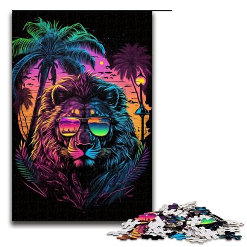 1000-teiliges Löwenpuzzle für Erwachsene, Holzpuzzle, Lernspiel, Herausforderungsspielzeug, Größe 50 x 75 cm 1000-teiliges Löwenpuzzle für Erwachsene, Holzpuzzle, Lernspiel, Herausforderungsspielzeug, Größe 50 x 75 cm von LLONGKT