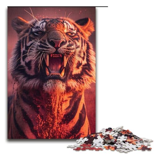 1000-teiliges Luchs-Puzzle, Papppuzzle, pädagogisches Spielzeug zum Stressabbau, Größe 38 x 26 cm von LLONGKT