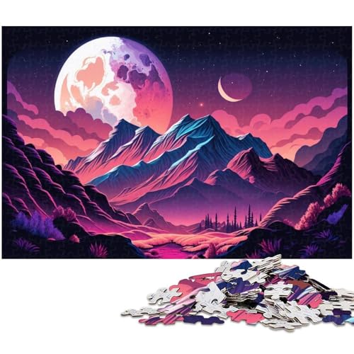 1000-teiliges Neon-Berg-Puzzle, Geschenk, Holzpuzzle, pädagogisch wertvoll, Größe 50 x 75 cm 1000-teiliges Neon-Berg-Puzzle, Geschenk, Holzpuzzle, pädagogisch wertvoll, Größe 50 x 75 cm von LLONGKT