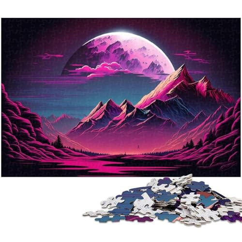 1000-teiliges Neon-Berg-Puzzle für Erwachsene. Das Puzzle ganze Familie. Größe 38 x 26 cm von LLONGKT