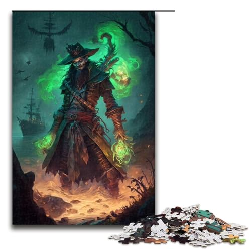 1000-teiliges Piraten-Puzzle, Holzpuzzle, Lernspielzeug, Familienspiele, Größe 50 x 75 cm 1000-teiliges Piraten-Puzzle, Holzpuzzle, Lernspielzeug, Familienspiele, Größe 50 x 75 cm von LLONGKT