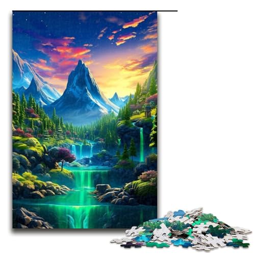 1000-teiliges Puzzle, Berglandschaftspuzzle für Erwachsene, Holzpuzzle, Lernspiele für Erwachsene, Größe 50 x 75 cm 1000-teiliges Puzzle, Berglandschaftspuzzle für Erwachsene, Holzpuzzle, Lernspiele für Erwachsene, Größe 50 x 75 cm von LLONGKT