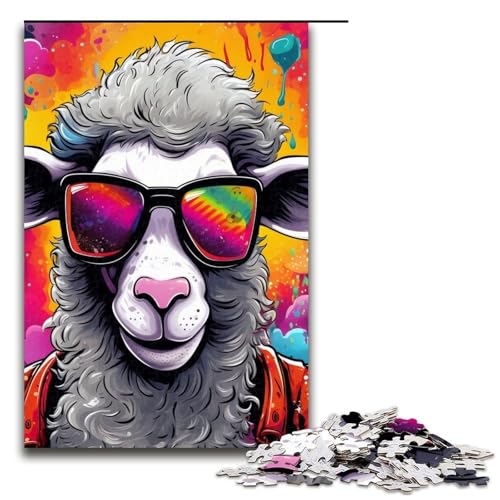 1000-teiliges Puzzle, Bunte Alpakas, Holzpuzzle, Lernspielzeug, Größe 50 x 75 cm 1000-teiliges Puzzle, Bunte Alpakas, Holzpuzzle, Lernspielzeug, Größe 50 x 75 cm von LLONGKT
